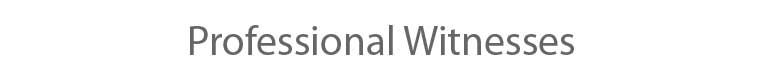 Professional Witnesses